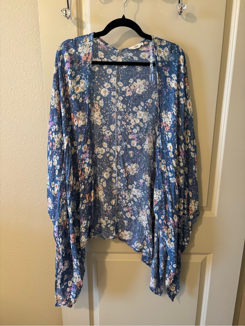 Entro Floral Open Front Kimono Cardigan Cottagecore swimsuit coverup fairy